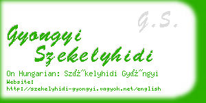 gyongyi szekelyhidi business card